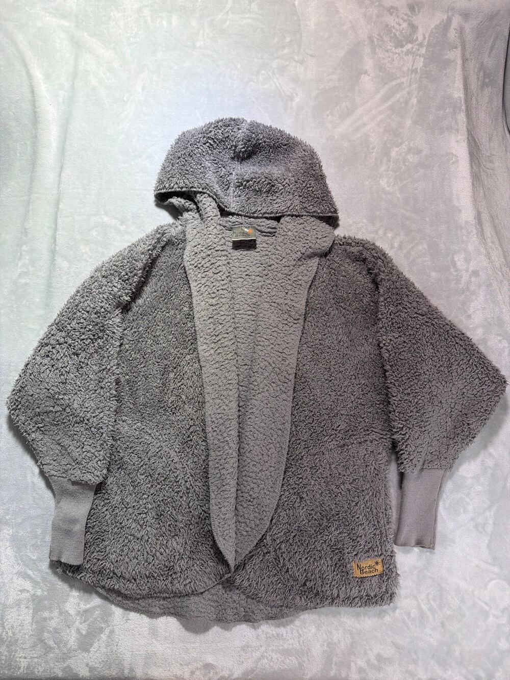 Nordic Beach Original Body Wrap Hooded Cardigan Grey Kitten One Size Fits Most